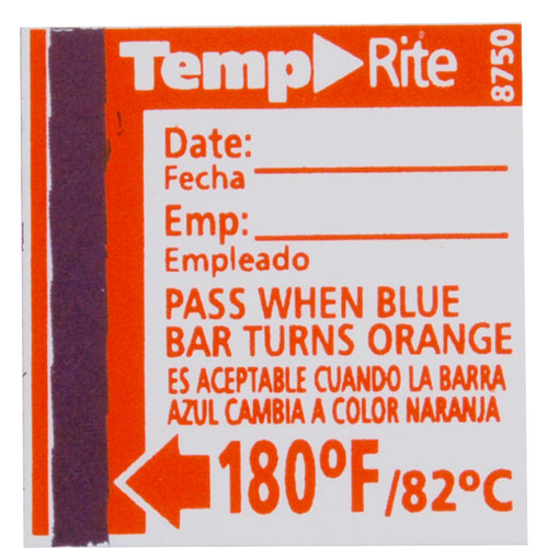 (image for) Taylor Thermometer 8750 Temperature Test Labels Dishwasher 180F